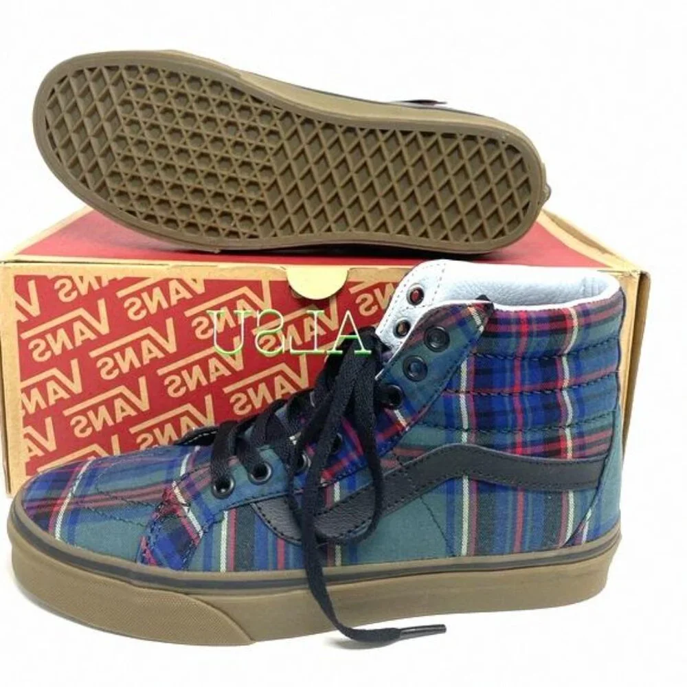💖MEGA SALE💖VANS SK8-HI Reissue Tartan Canvas Shoes VN0A2XSBU5R 5 Size Women’s